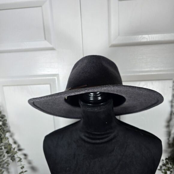 Unisex Wide Brim Tear Drop 100% Wool Fedora Style Hat Scarlett Begonia main image 8